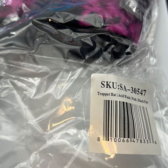 Trapper hat 2 hat bundle-NWT-pilot pink & acid wash pink - Picture 3 of 6
